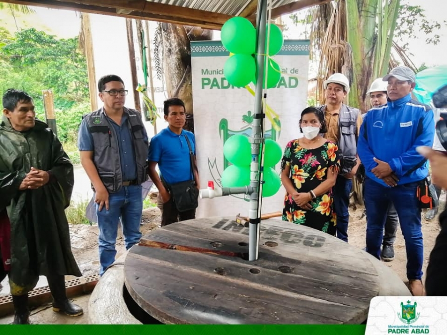 MUNICIPALIDAD DE PADRE ABAD INAUGURAN POZO TUBULAR EN EL CASERÍO AGUAJAL, HUIPOCA