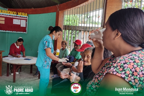 MUNCIPALIDAD Y RIS 4 AGUAYTIA REALIZAN CAMPAÑA DE DESPARASITACIÓN A BENEFICIAROS DEL CEDIF