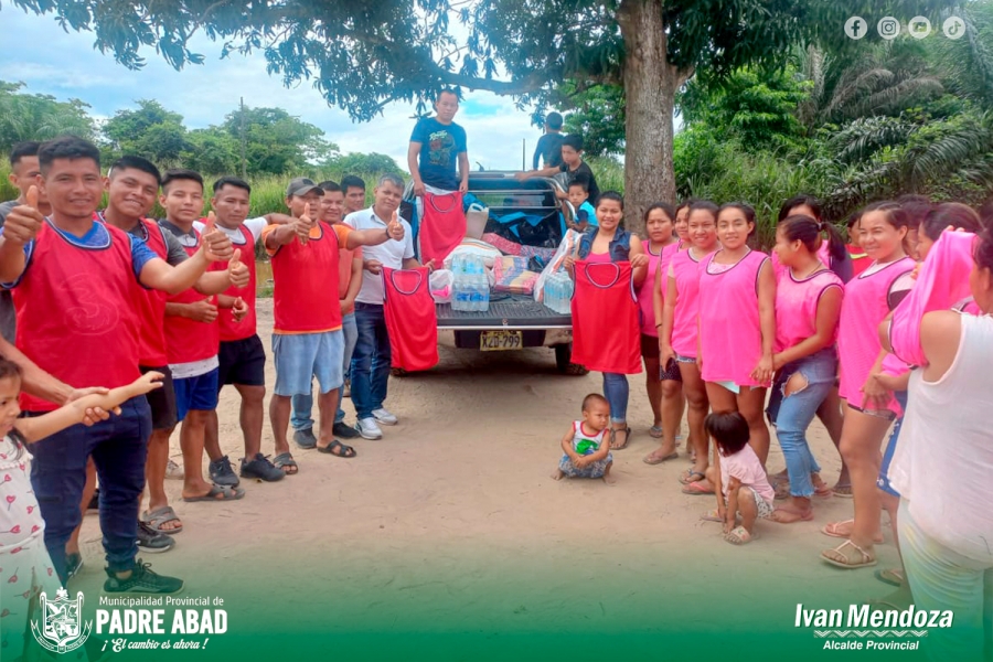 MUNICIPALIDAD DE PADRE ABAD APOYA A JOVENES DEPORTISTAS DE LA CC.NN. SANTA ROSA QUE PARTICIPAN EN COPA INDIGENA 2023