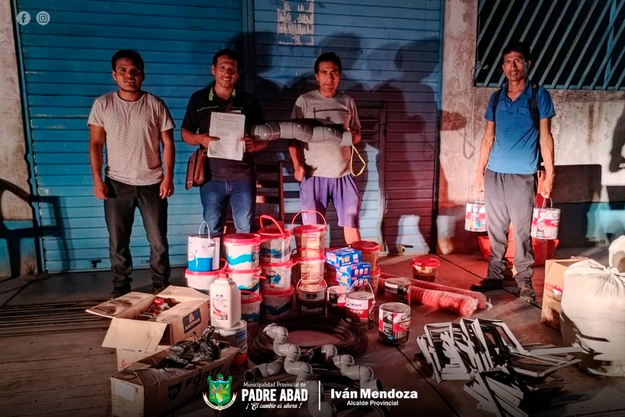 MPPA ENTREGÓ MATERIALES DE CONSTRUCCIÓN A AUTORIDADES DEL CASERÍO SANTA ROSA DE CHACHI