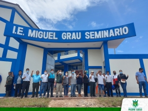 ALCALDESA DE PADRE ABAD PARTICIPO DE INAUGURACION DE LA I.E. MIGUEL GRAU EN LA DIVISORIA