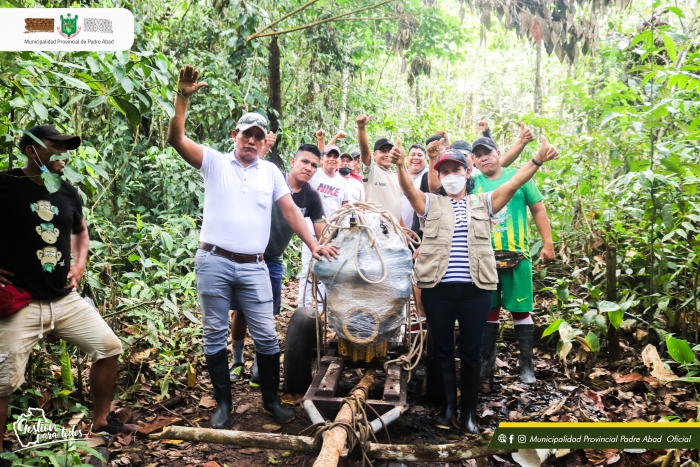 MPPA TRASLADO EL MOTOR DE BOMBEO A LA BOCATOMA DE ALTO SHAMBILLO A FIN DE SOLUCIONAR EL SERVICIO DE AGUA