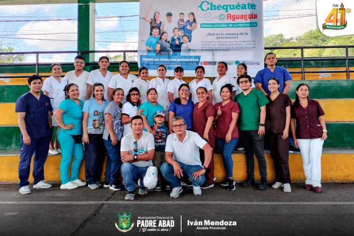 MPPA Y RIS 4 AGUAYTÍA REALIZAN CAMPAÑA DE SALUD POR 41 ANIVERSARIO DE PADRE ABAD